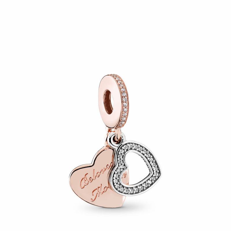 Pandora Rose™ Beloved Mother Charm Ireland - Pandora Rose/Sterling Silver/Cubic Zirconia - 137485PQI